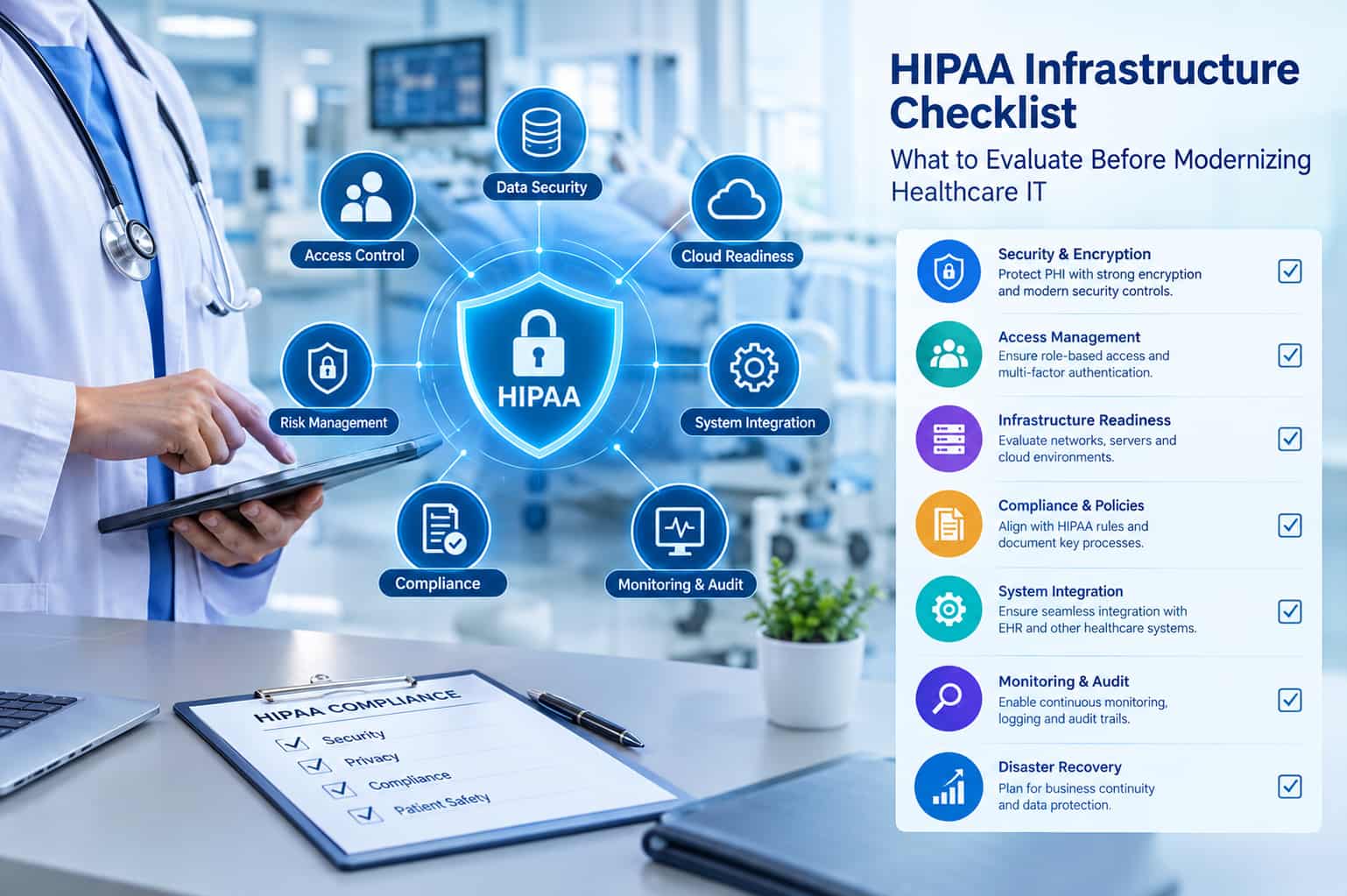 HIPAA Infrastructure Checklist: What to Evaluate Before Modernizing Healthcare IT